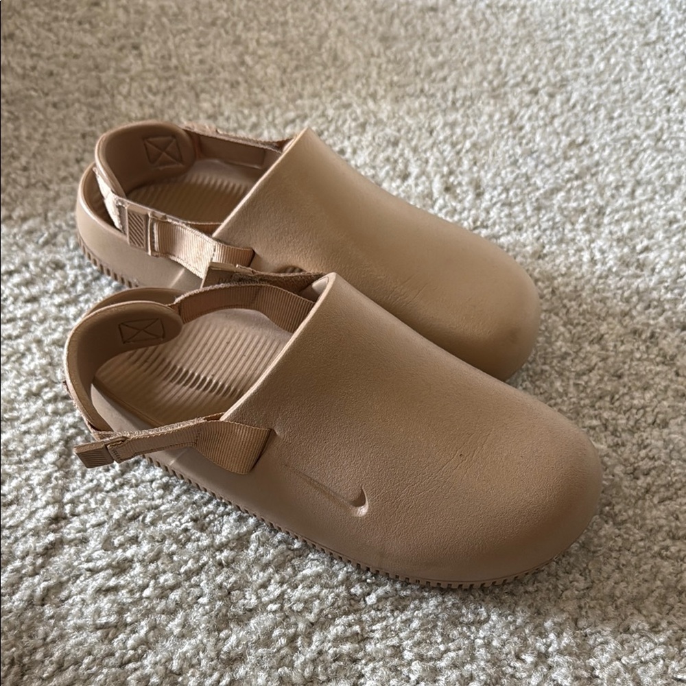 Nike Calm Beige Slip-On Sandal Mule